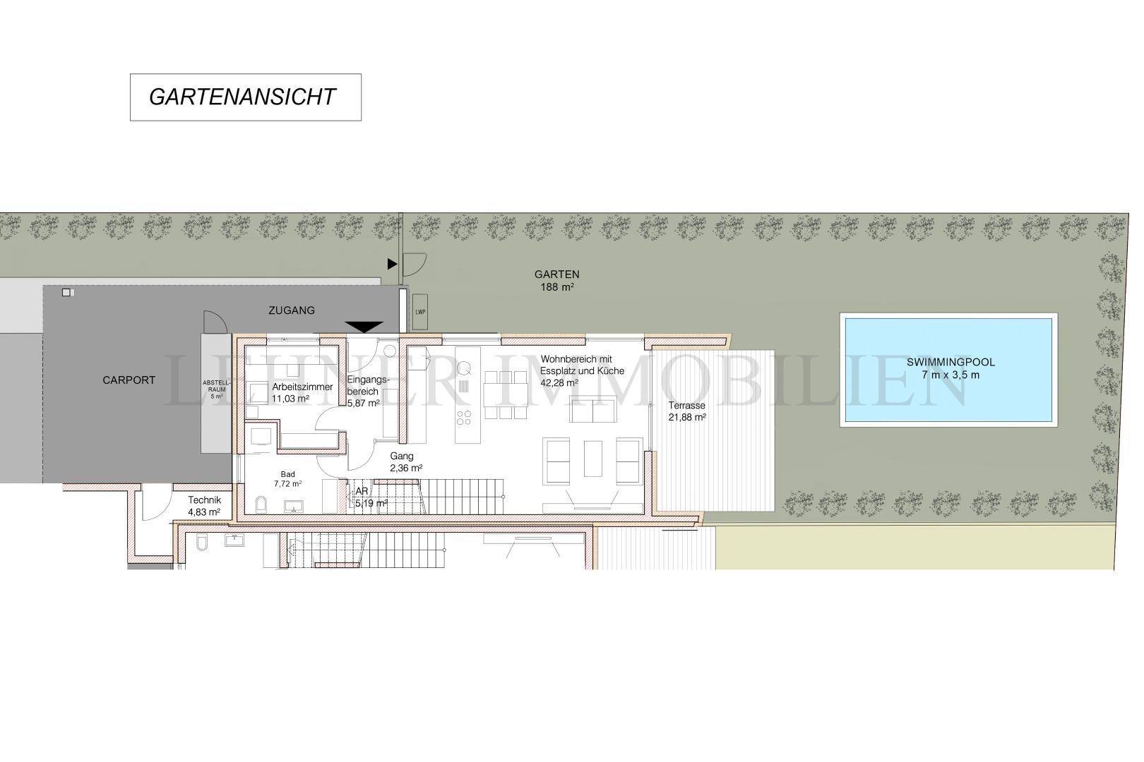 Lehner Immobilien Bild Gartenansicht
