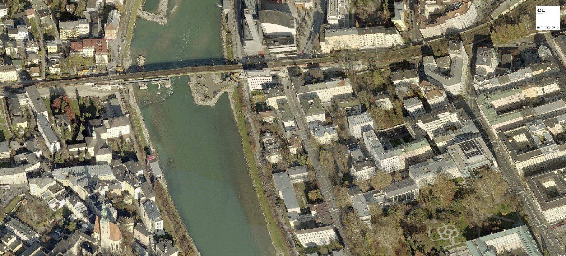 Büro in Toplage (3. OG) mit Panoramarundgang, Salzburg Stadt: Nähe Paracelsus Bad und Kurhaus, Kongreßhaus, Schloss Mirabell, Mirabellgarten. Beste Erreichbarkeit, ideal für hohe Kundenfrequenz! www.cl-immogroup.at