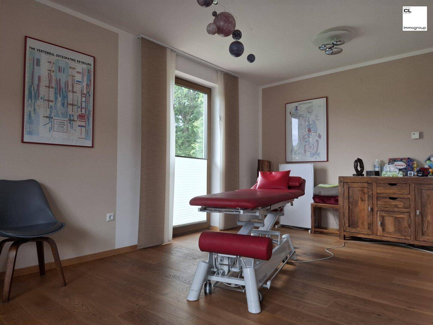 Physiotherapie im Obergeschoss