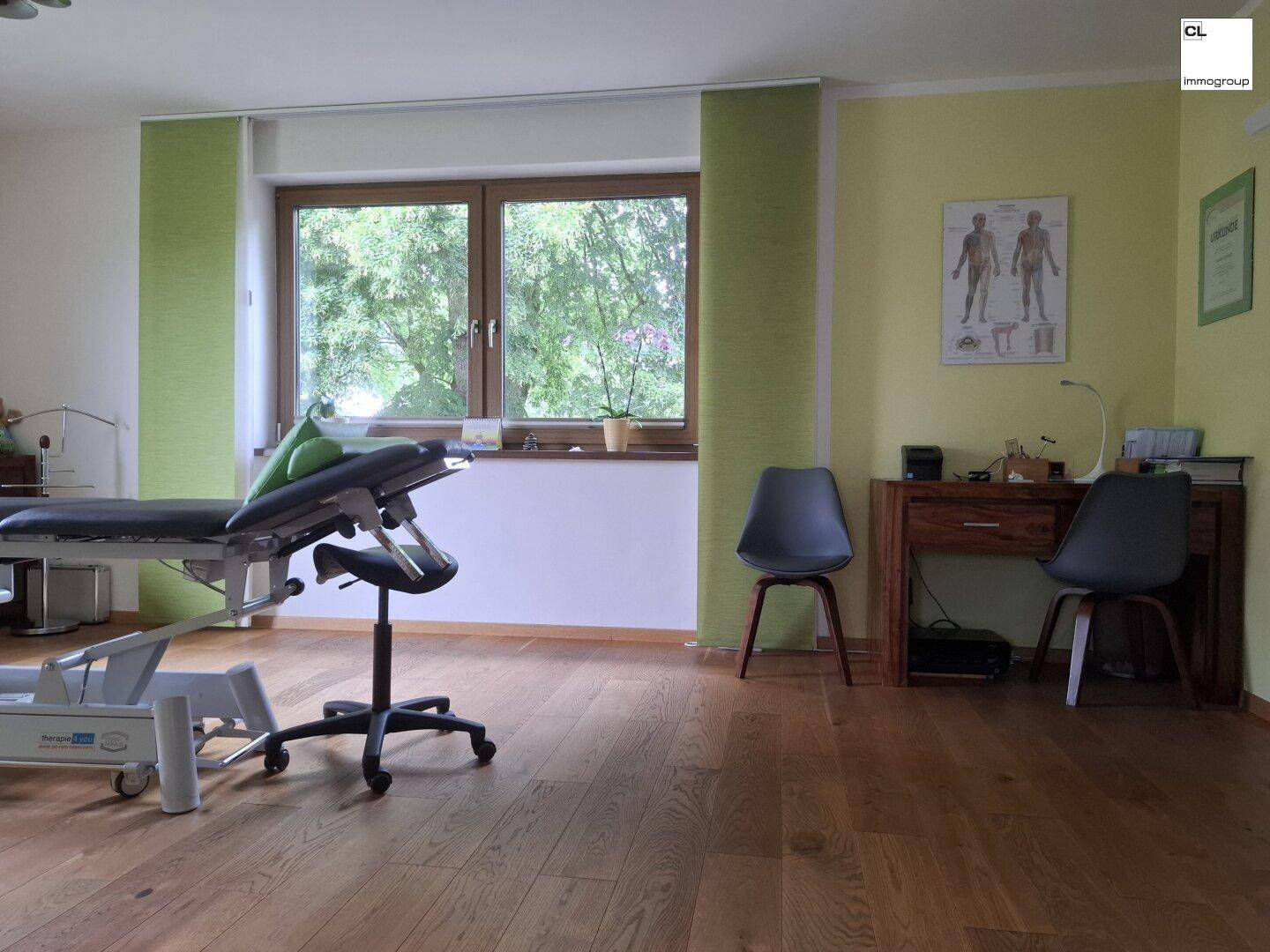 Physiotherapie im Obergeschoss