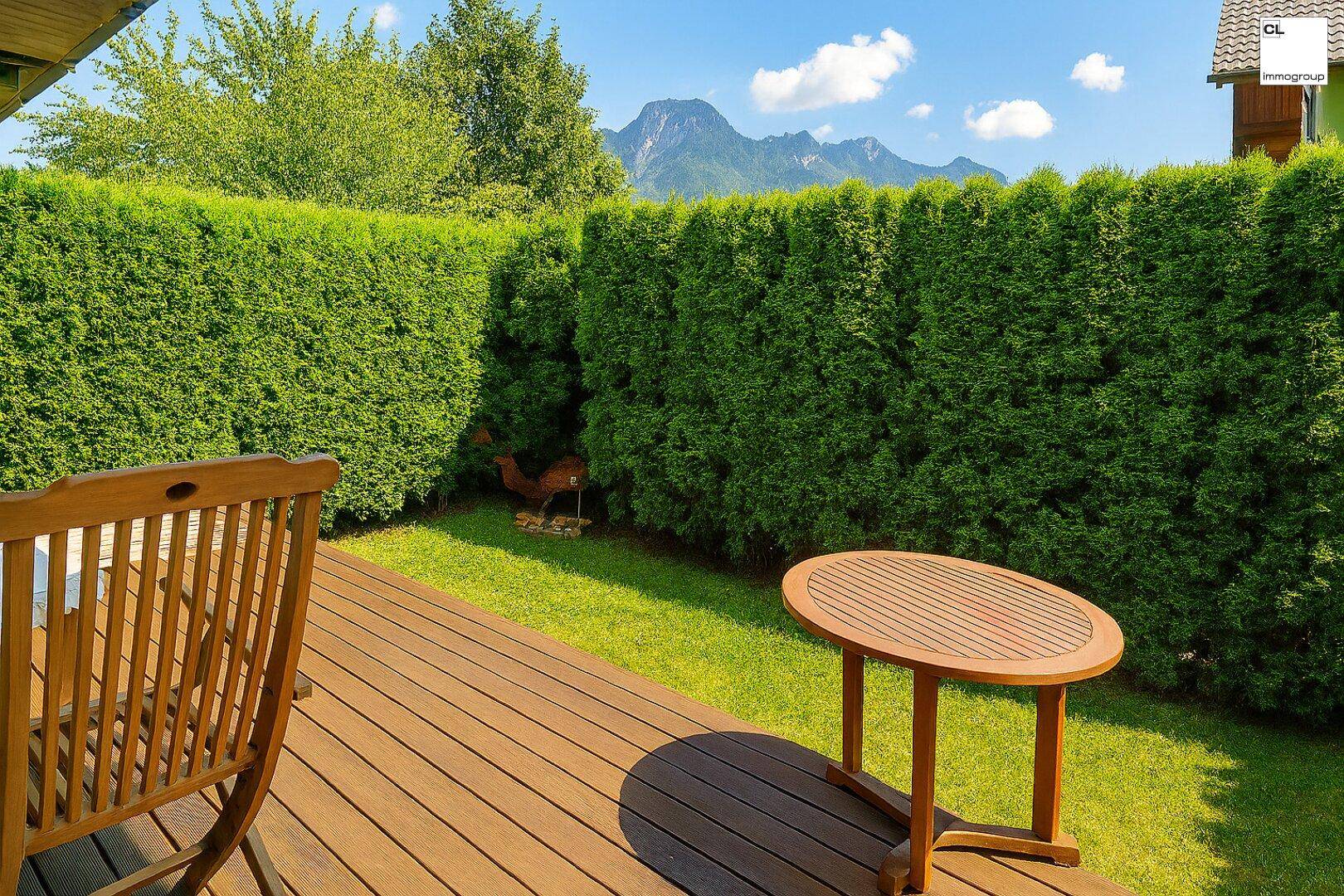 Traumhaft schöne Gartenwohnung im Süden derr Stadt Salzburg, Leopoldskron, mit Terrasse, Untersbergblick; zusätzlich: Carport und Stellplatz, (c) CL-immogroup, www.CL-immogroup.at
