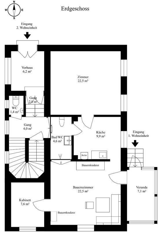 Landhaus - Erdgeschoss