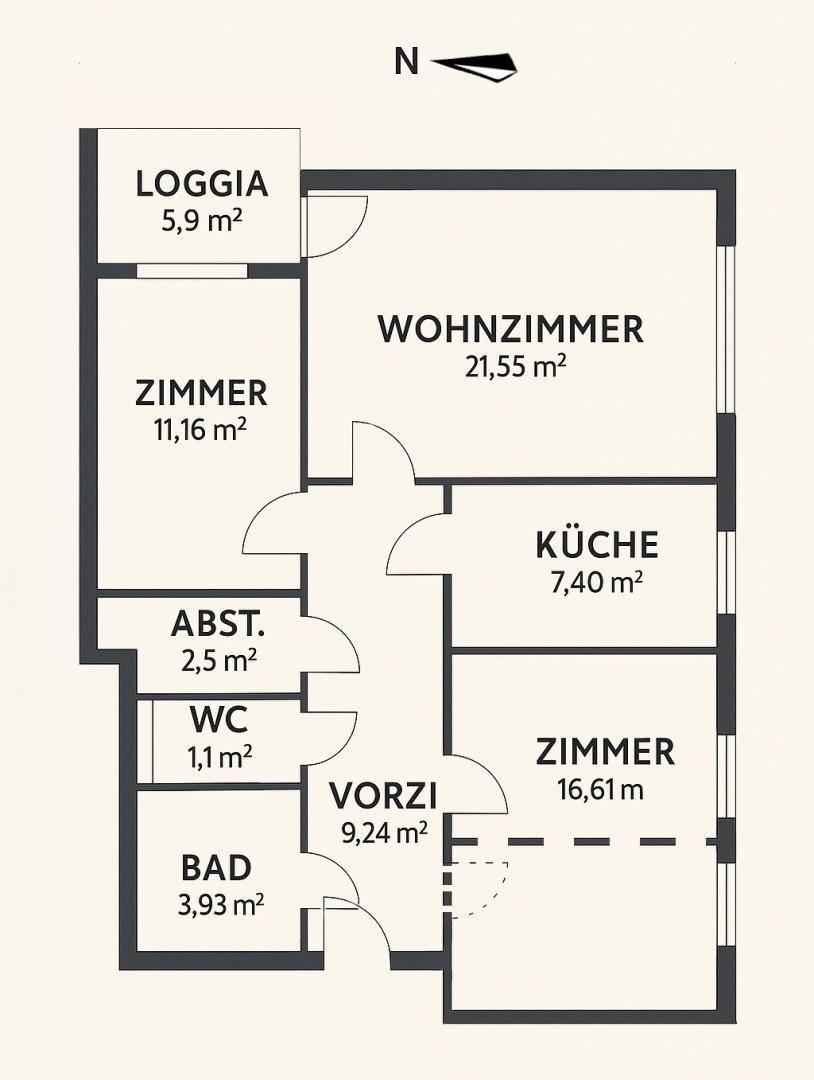 Schematischer Grundriss
