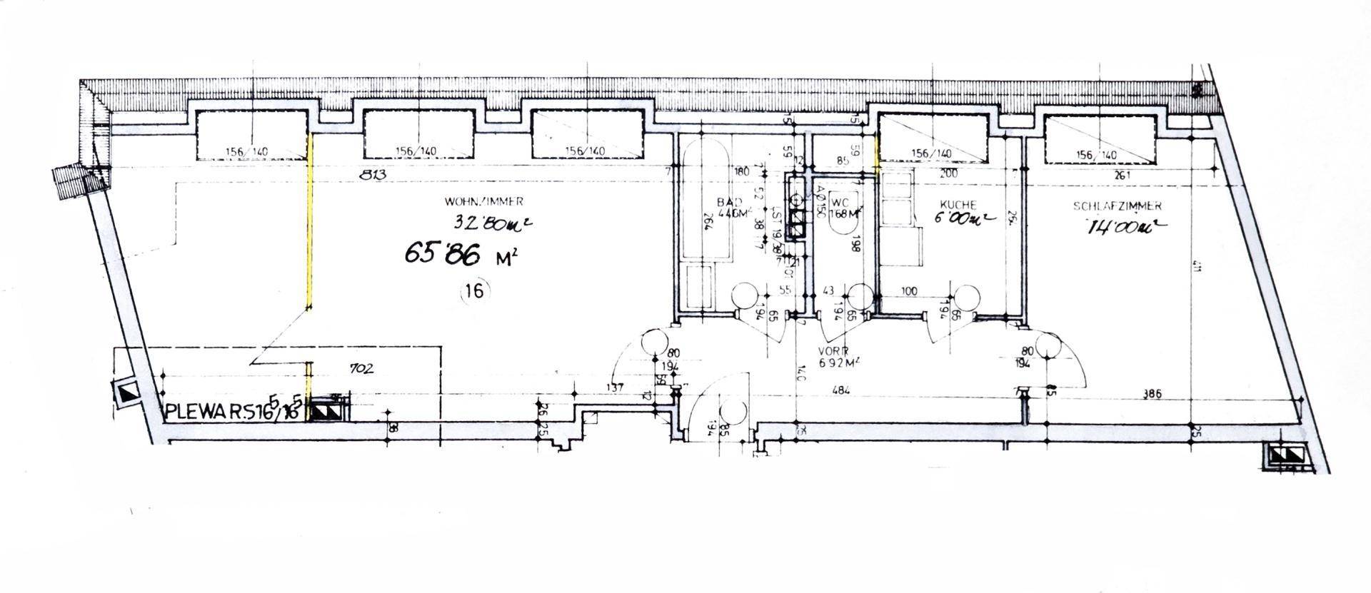 Grundriss aus MA37 Plänen