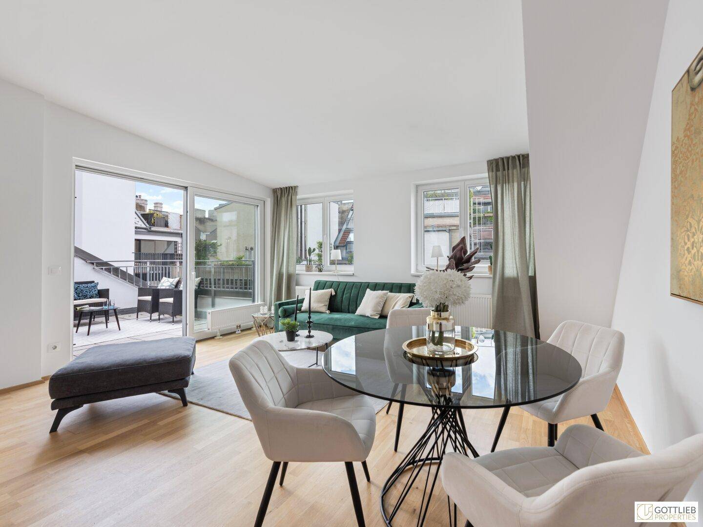 Bestlage Servitenviertel! Perfekt geschnittenes 3,5-Zimmer-Penthouse auf einer Ebene mit drei Terrassen - Ansicht 2