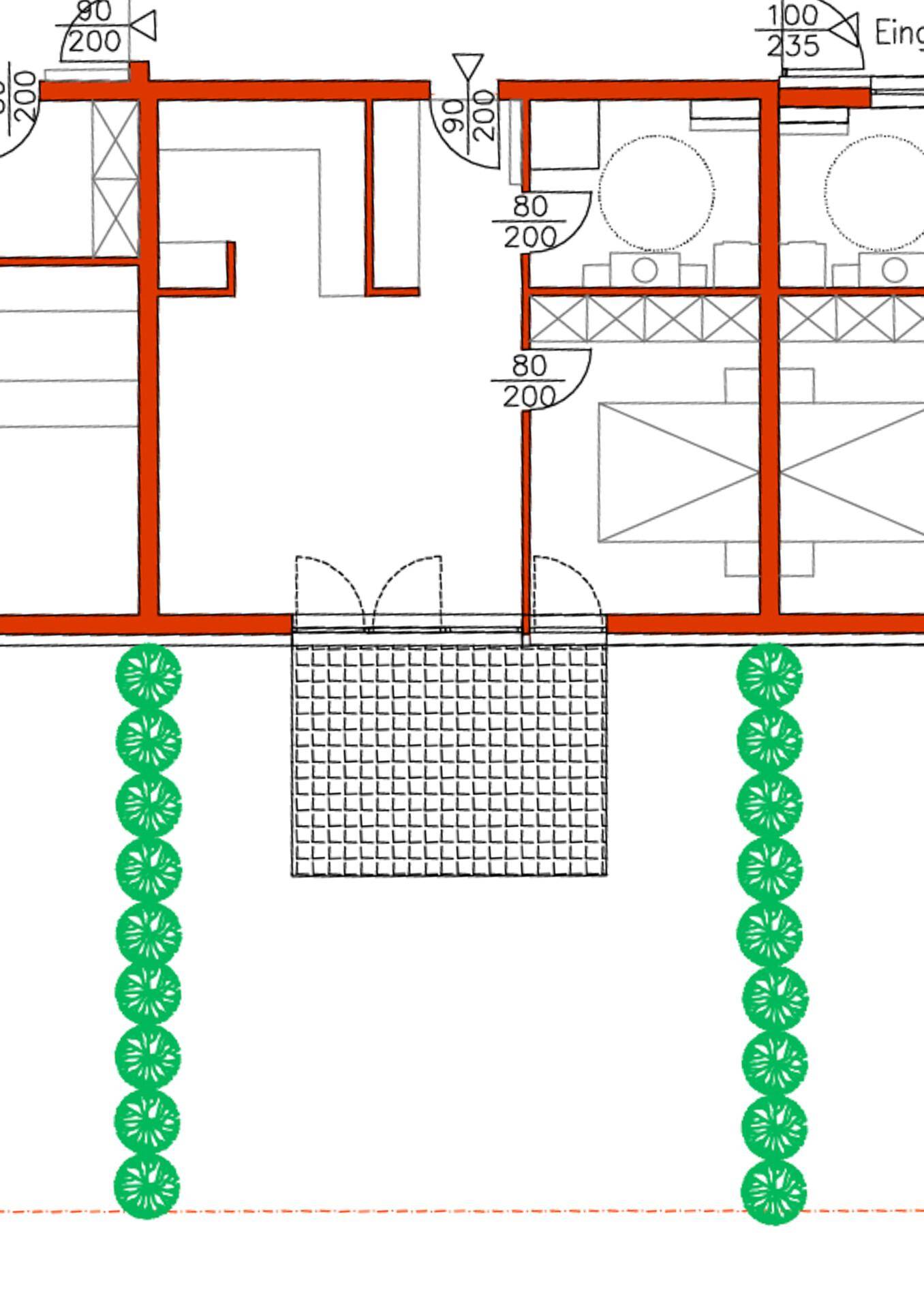 Grundriss Top 2 mit Garten