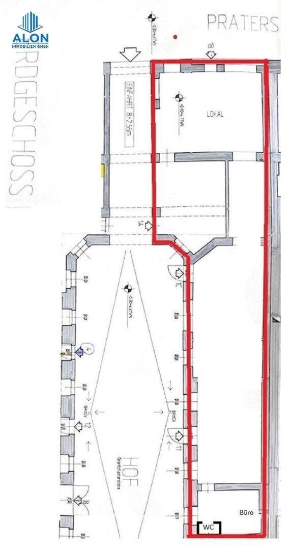 * TOP * Frequenzstarkes Geschäftslokal auf der Praterstraße | ca. 162 m² | branchenfrei | Investment &amp; Eigennutzung - Więcej
