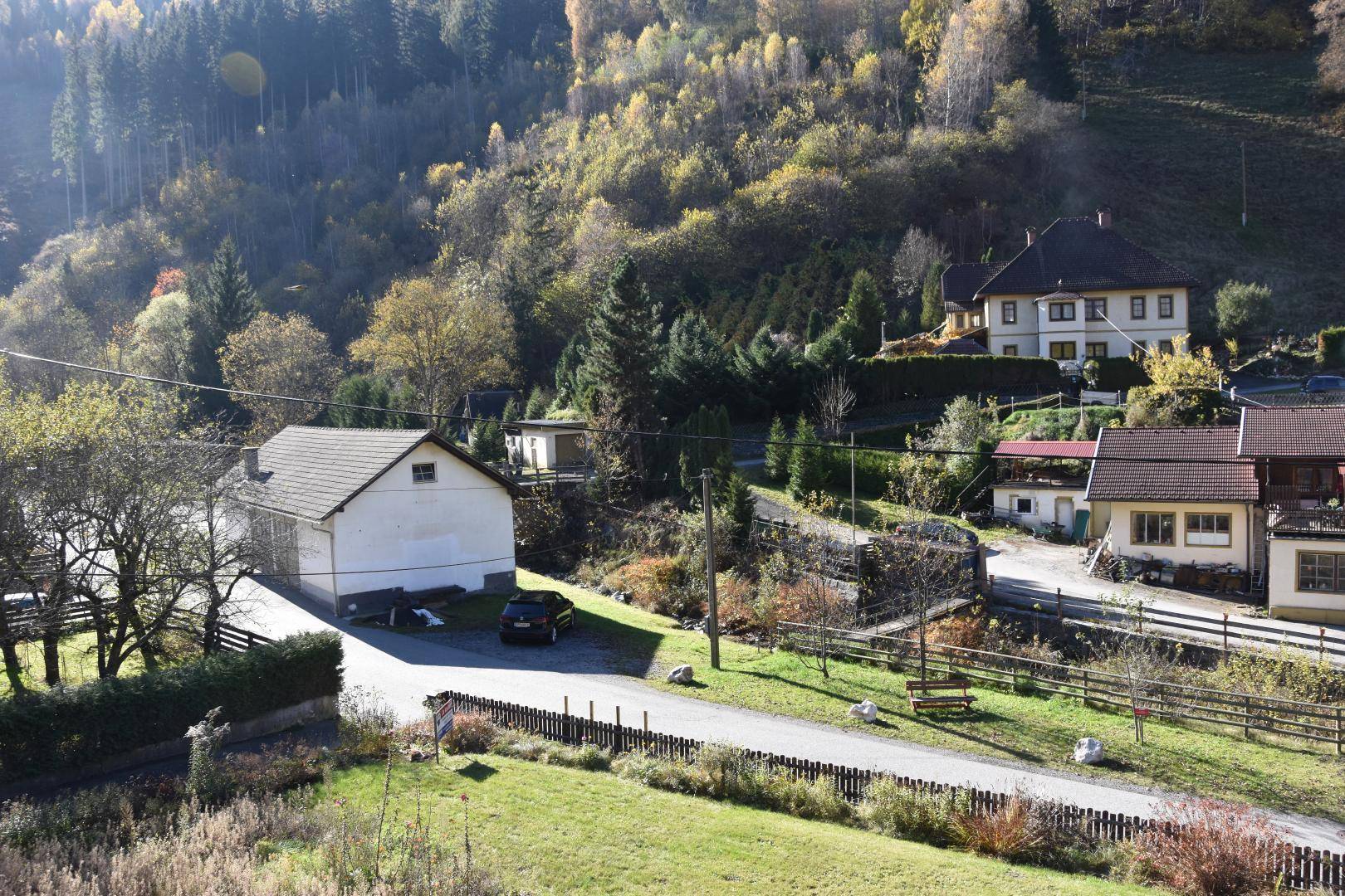 Blick vom Balkon