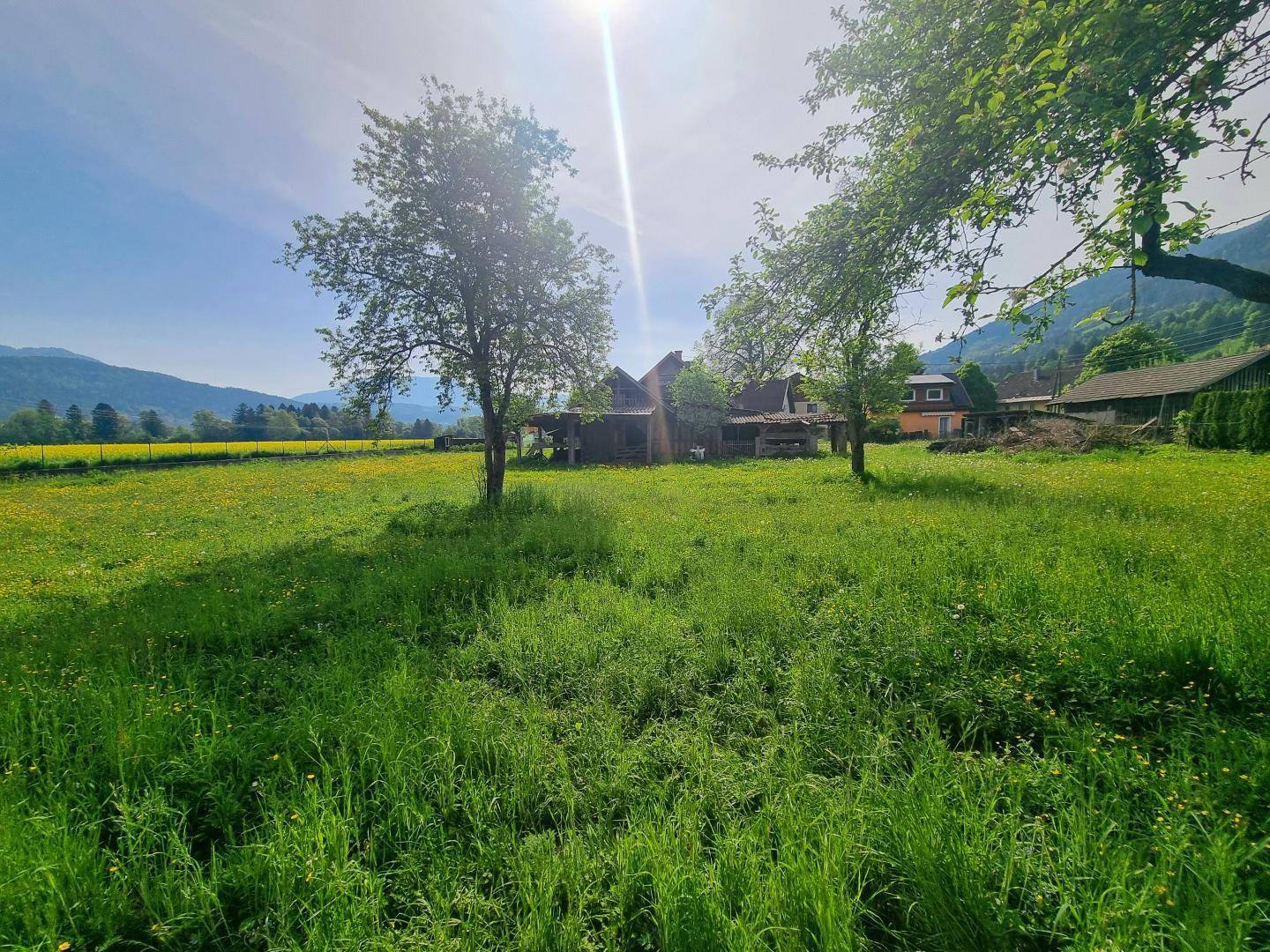 Grundstück Blick von Westen