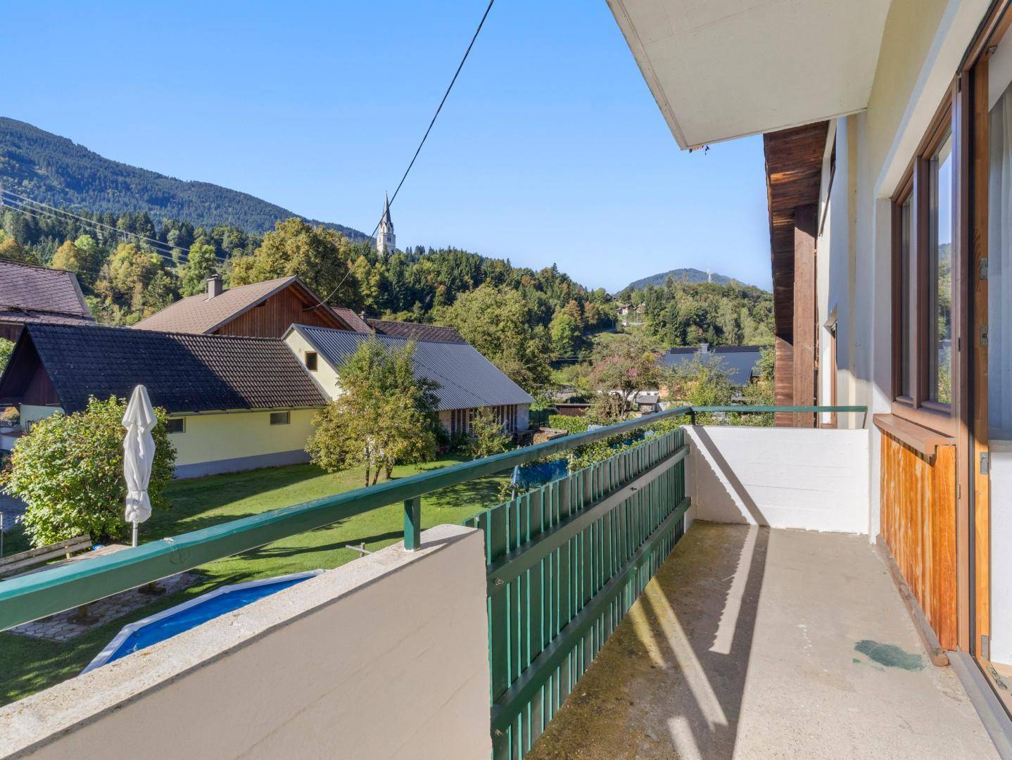 Blick vom Balkon