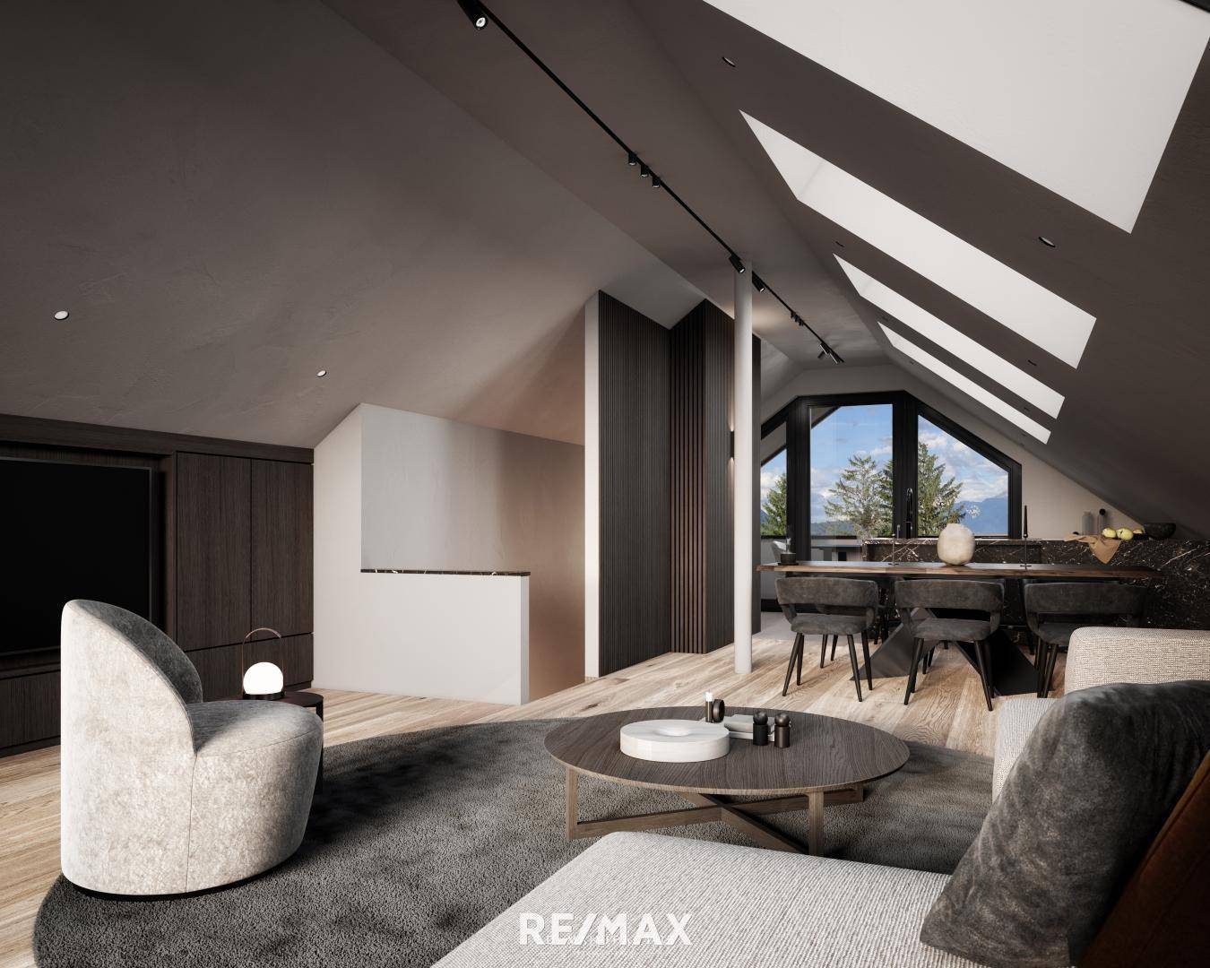 Wohnen Penthouse visualisiert