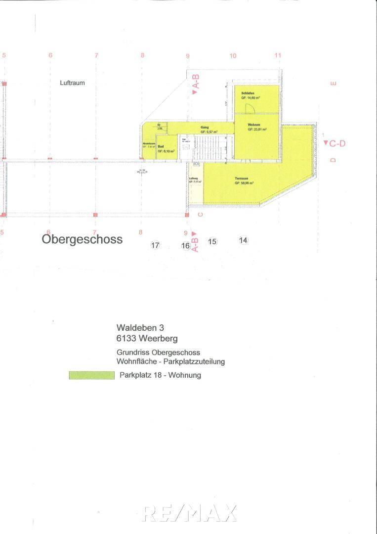 Grundrissplan Wohnung