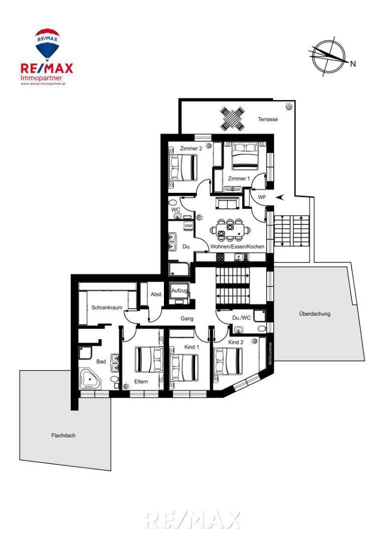 Grundrissplan Mittelgeschoss