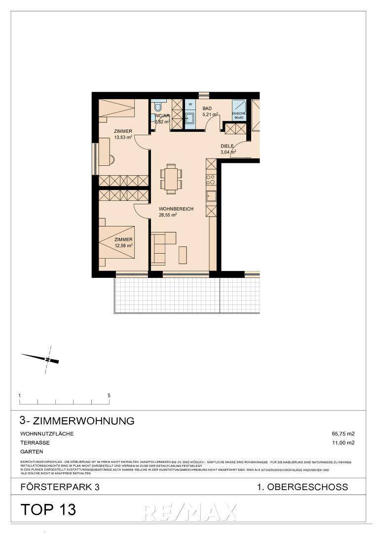 Grundriss Top 13 - Haus 2_Planvariante