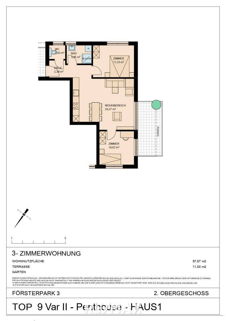 Grundriss Top 9 - Loft Penthouse Variante 1