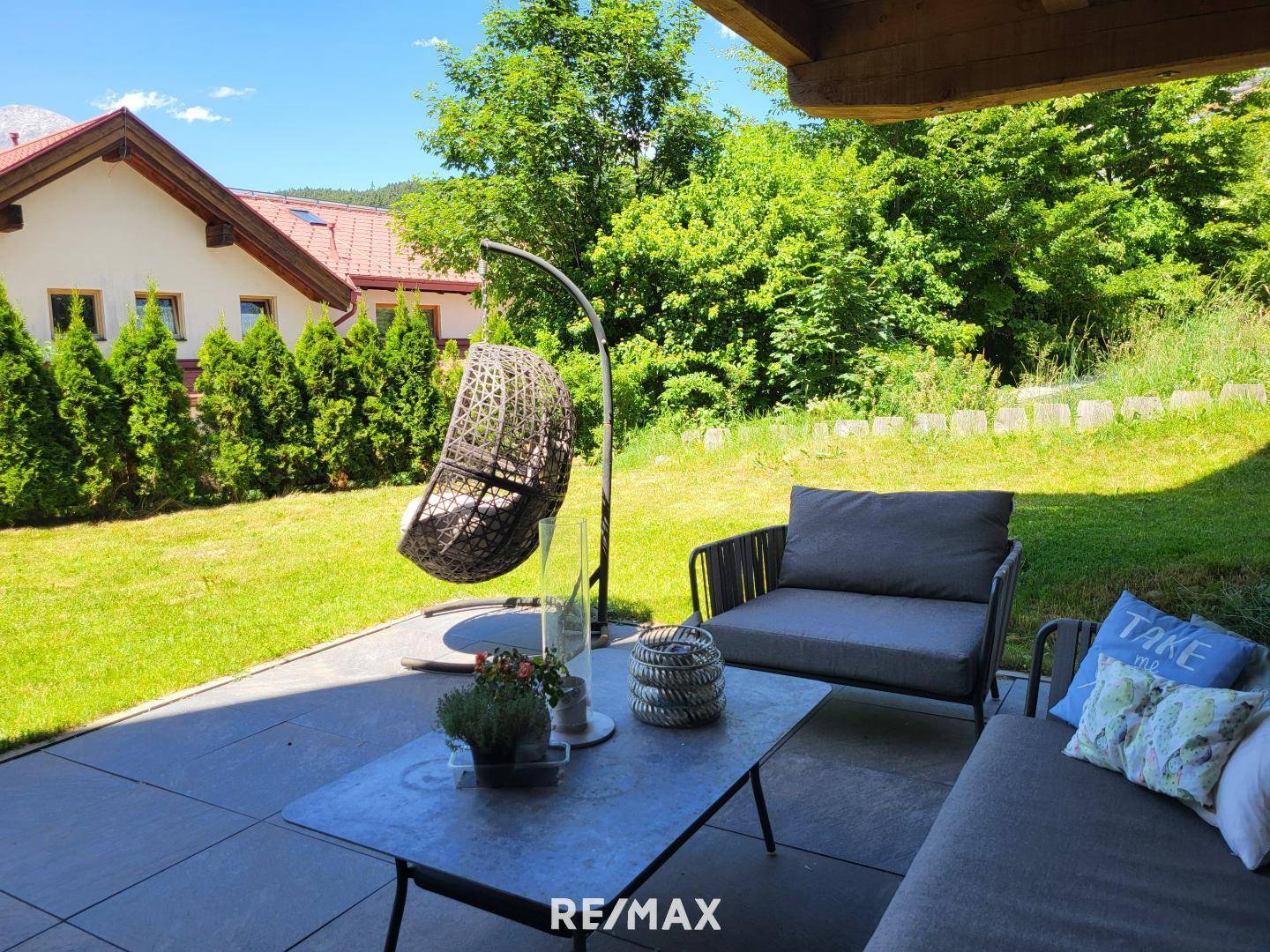 schattige Terrasse