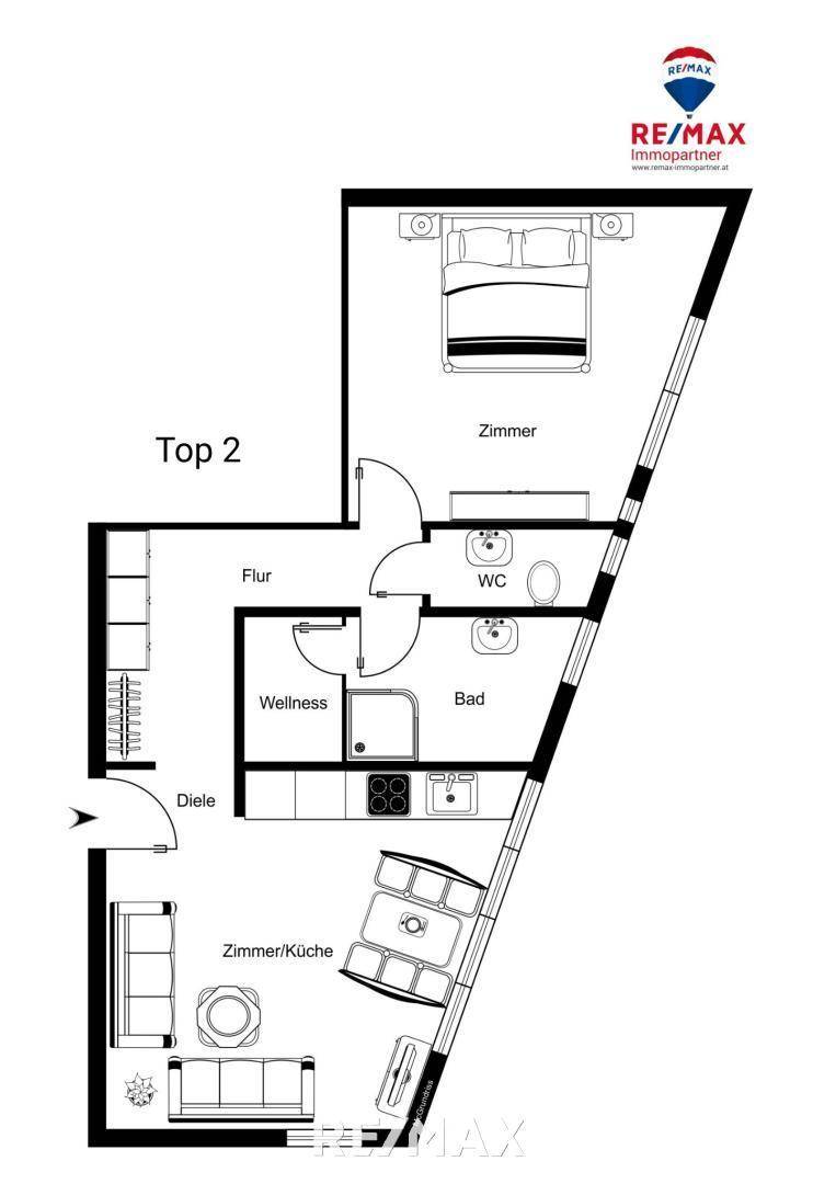 Grundrissplan Top 2