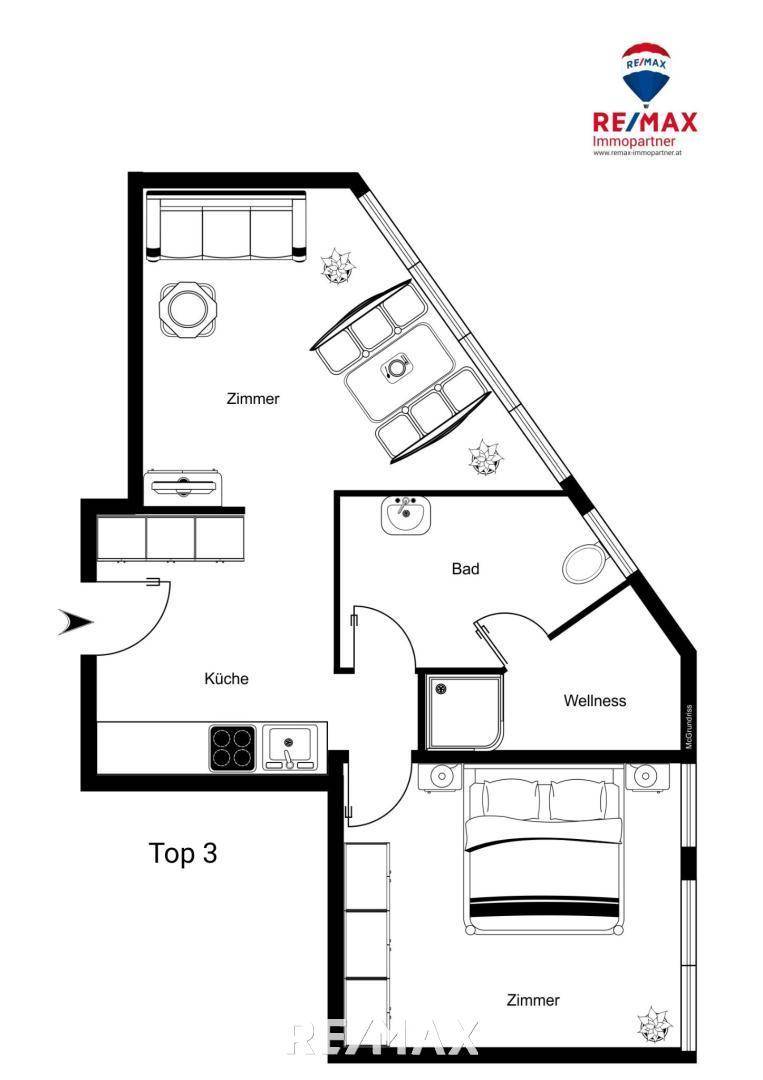 Grundrissplan Top 3