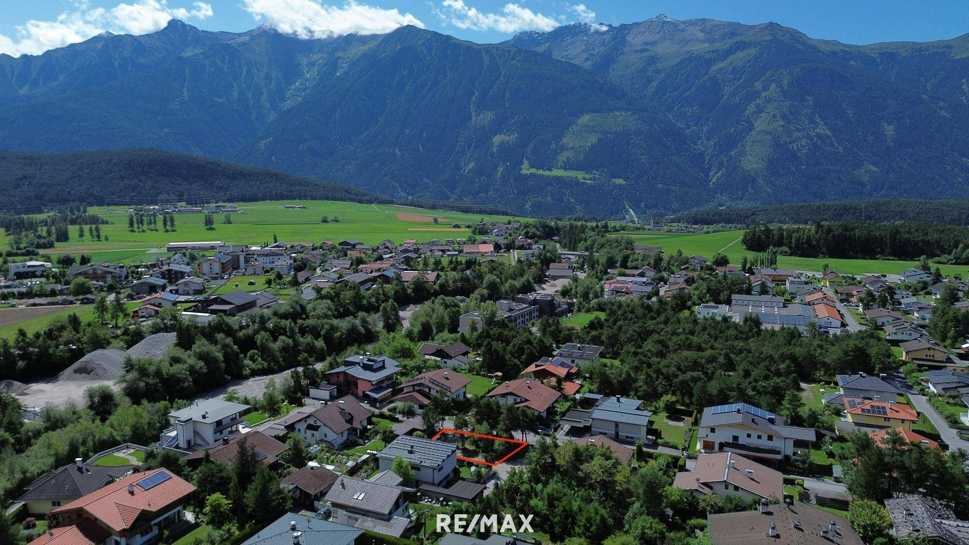 Grundstück Mieming Blick Richtung Süden