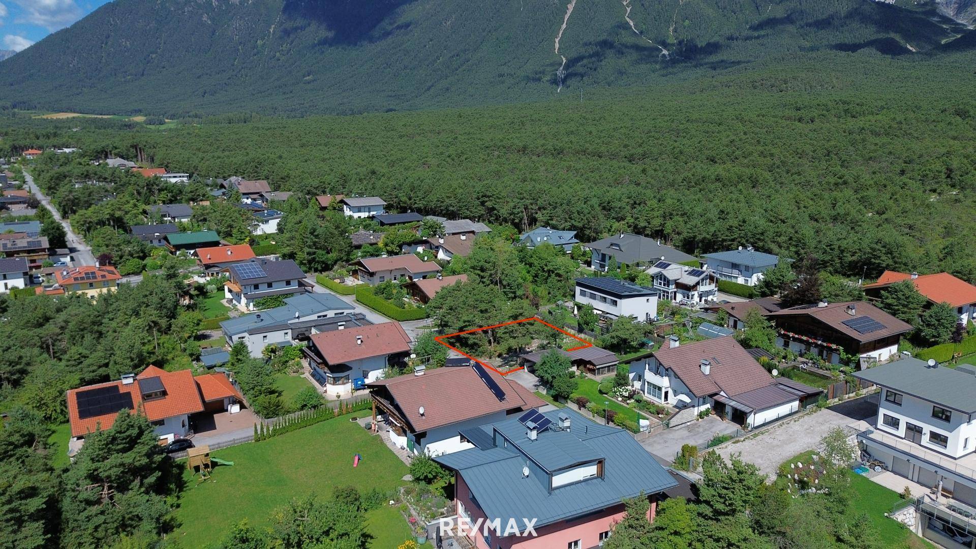 Grundstück Mieming Blick Richtung Westen