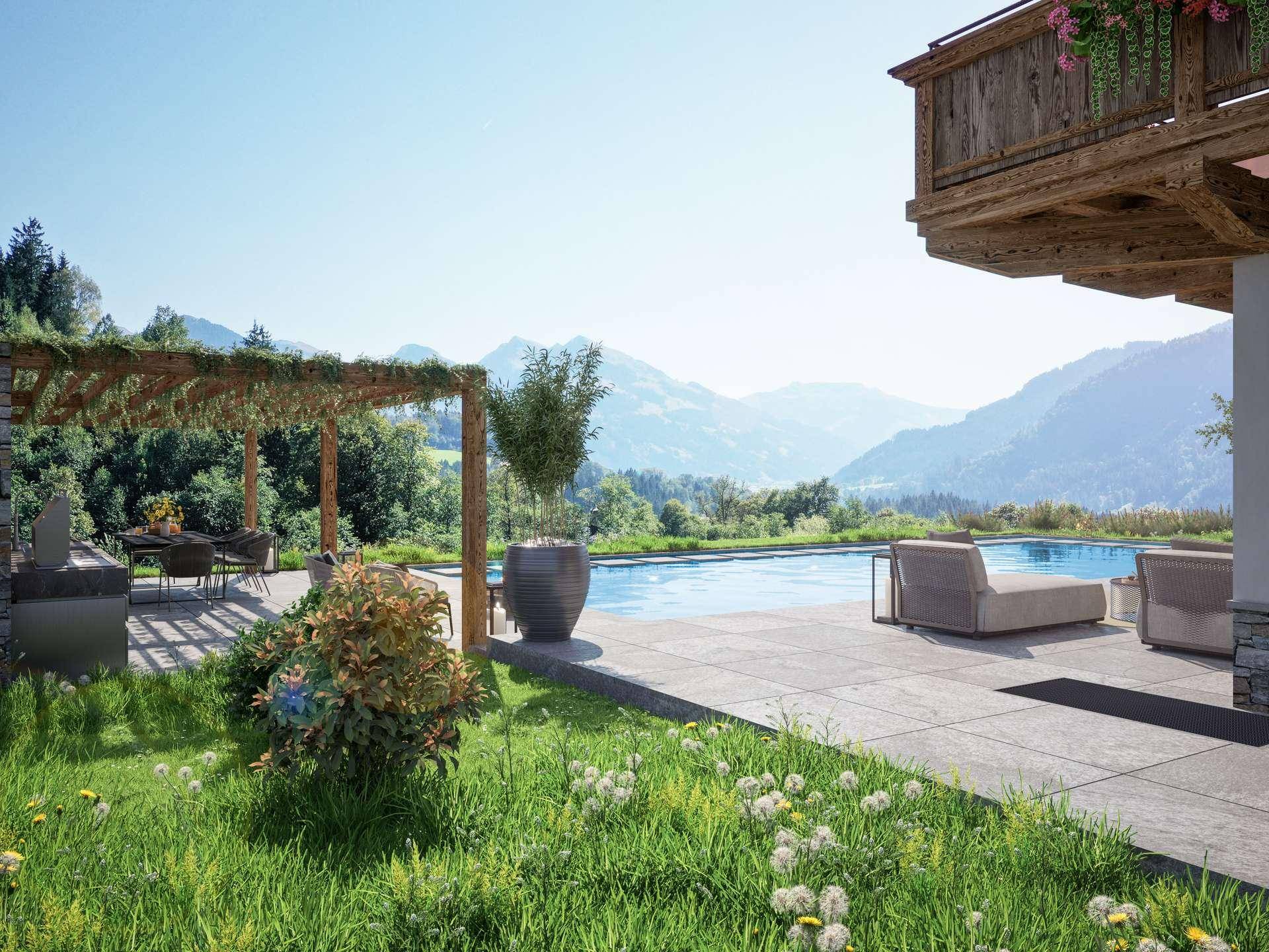 Visualisierung Terrasse Sommer