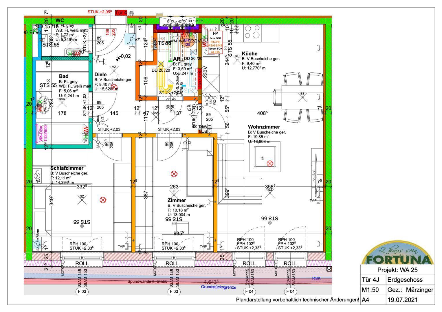 Wohnungsplan 1_1 Tu¨r 4J