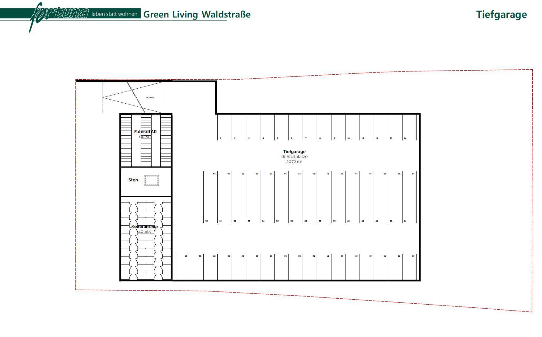 Tiefgarage Green Living Waldstraße Mistelbach