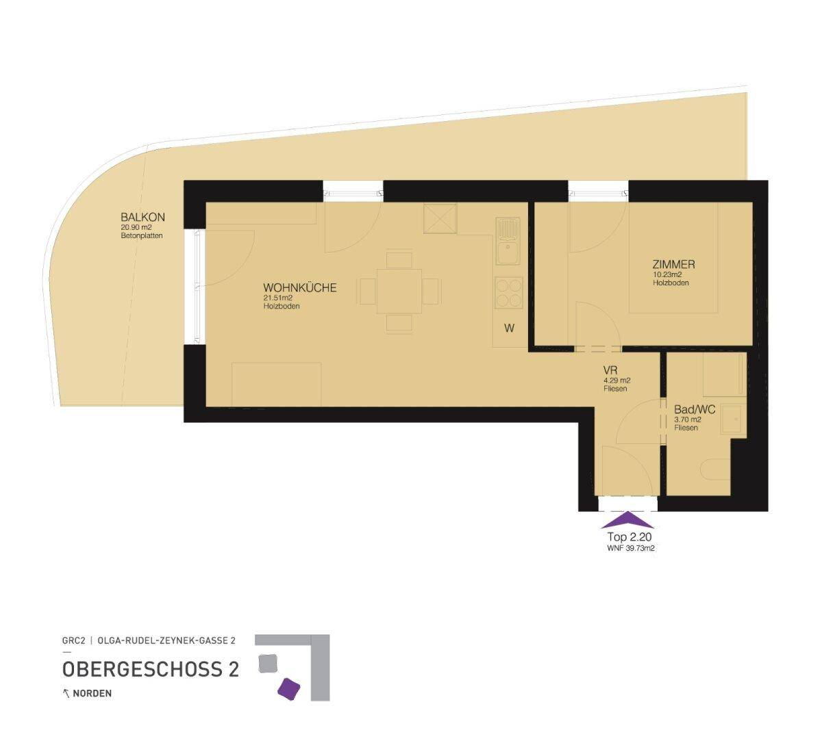 Grundriss: Olga-Rudel-Zeynek-Gasse 2_8054 Graz