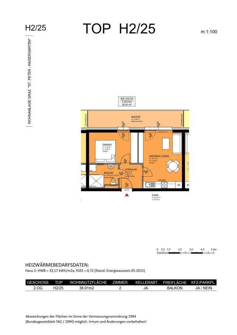 Grundriss: St. Peter Hauptstraße 71-73 - Graz