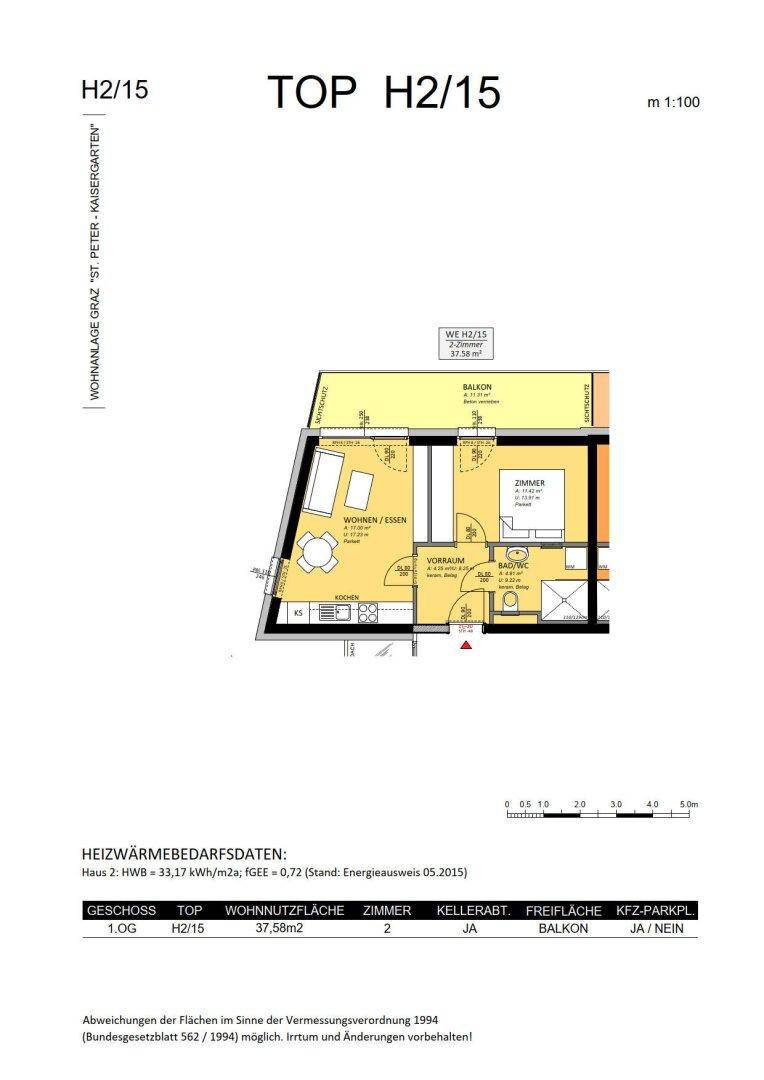 Grundriss: St. Peter Hauptstraße 71-73 - Graz