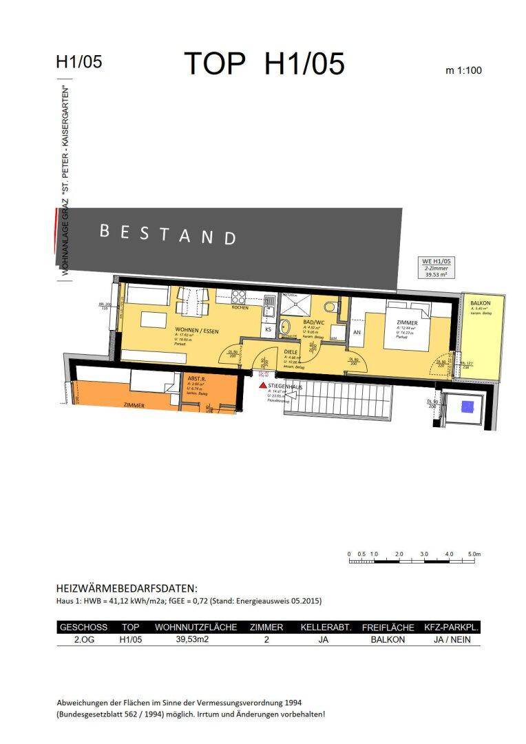 Grundriss: St. Peter Hauptstraße 71-73 - Graz