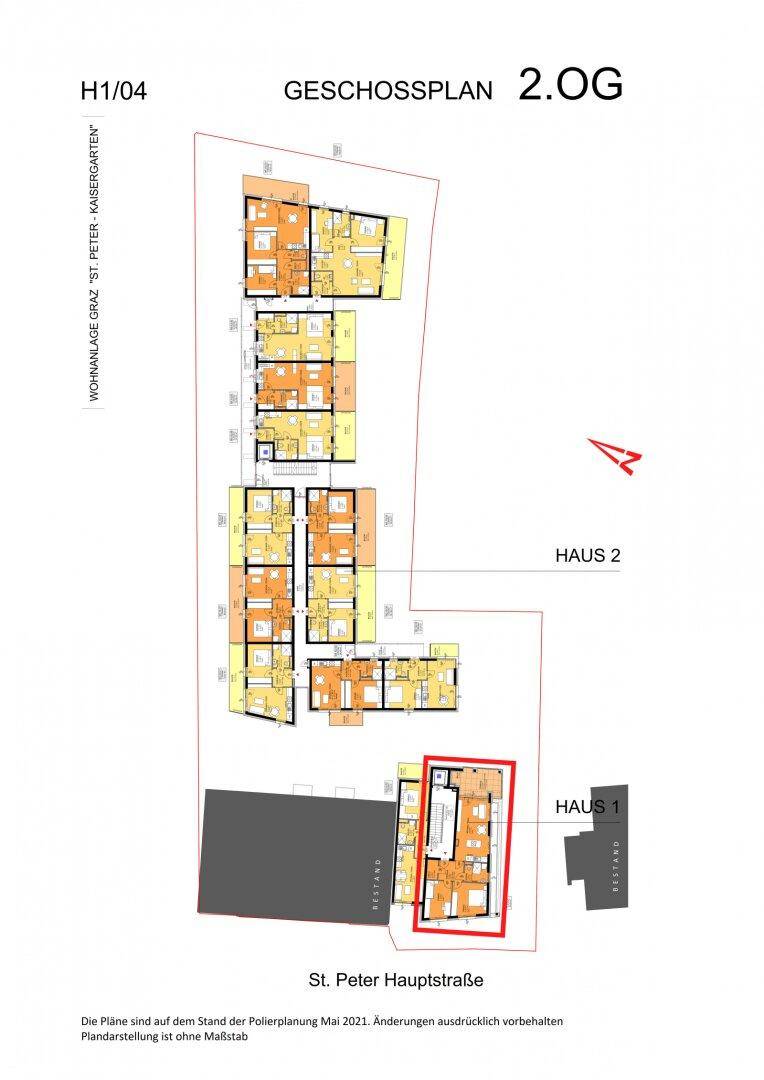 Grundriss: St. Peter Hauptstraße 71-73 - Graz