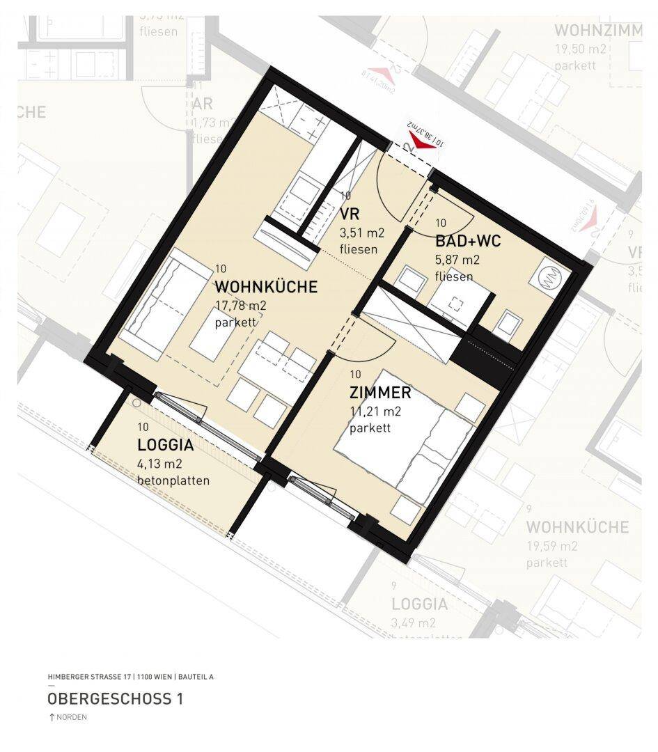 Grundriss: Himberger Straße 17
