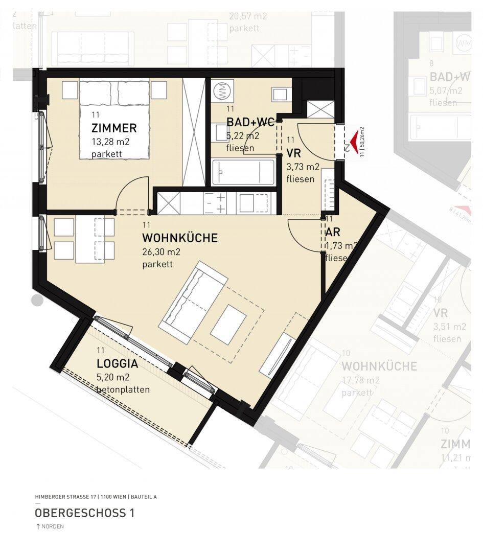 Grundriss: Himberger Straße 17