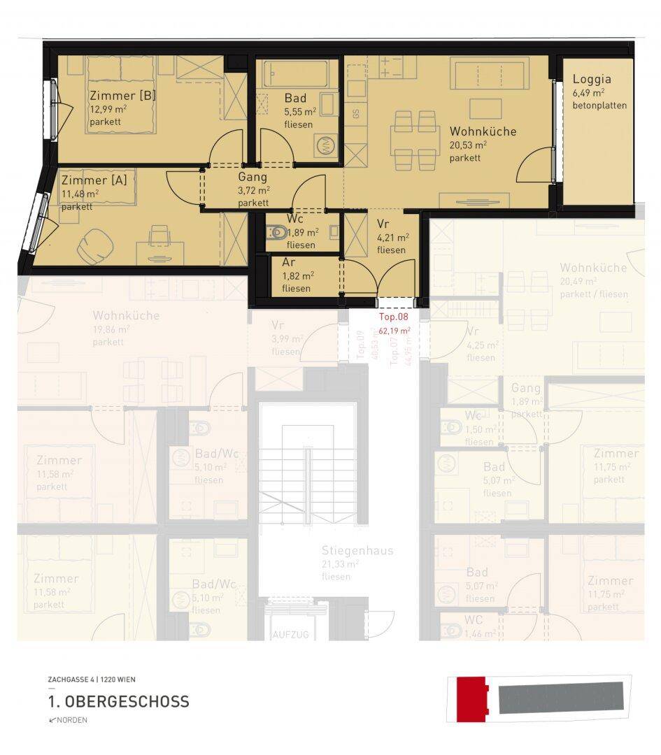 Grundriss: Zachgasse 4
