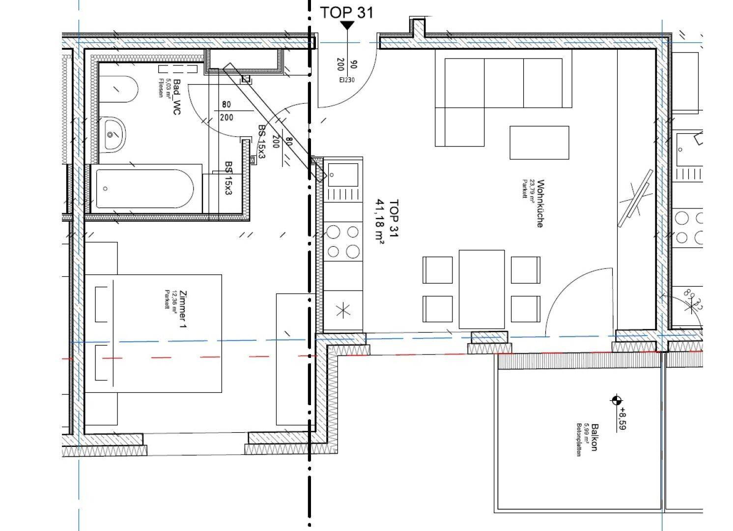 Grundriss: Paulusgasse 15