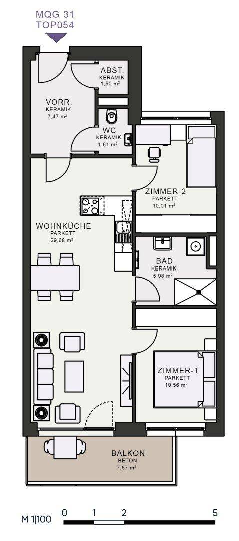 Modernes Wohnen im Neubau – Erstbezug im MQG – pohled 6