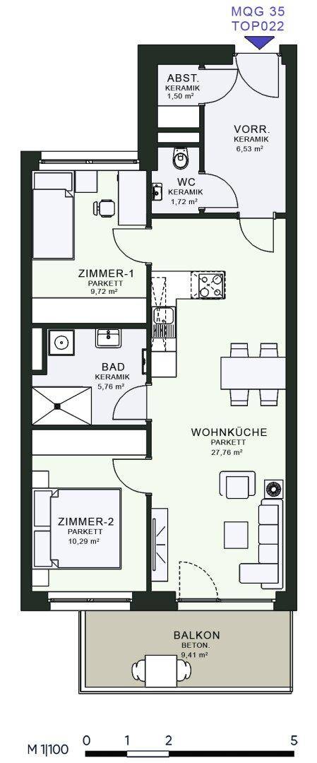 Modernes Wohnen im Neubau – Erstbezug im MQG - Ansicht 6
