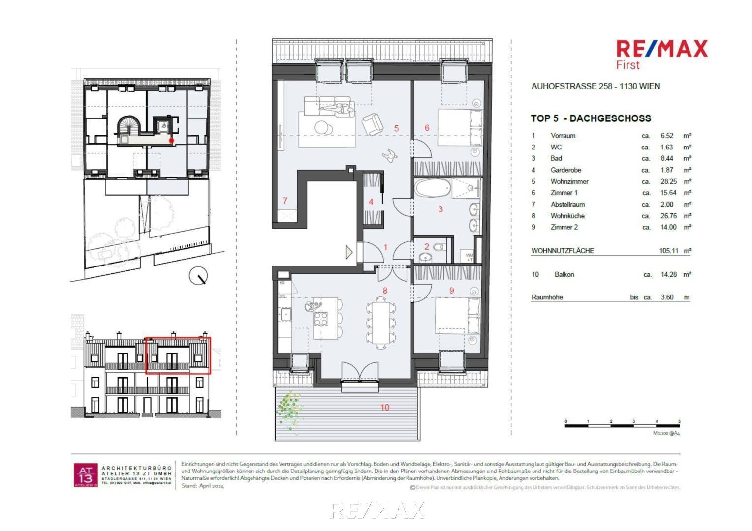 Villa Auhof_Übersichtsplan_TOP5