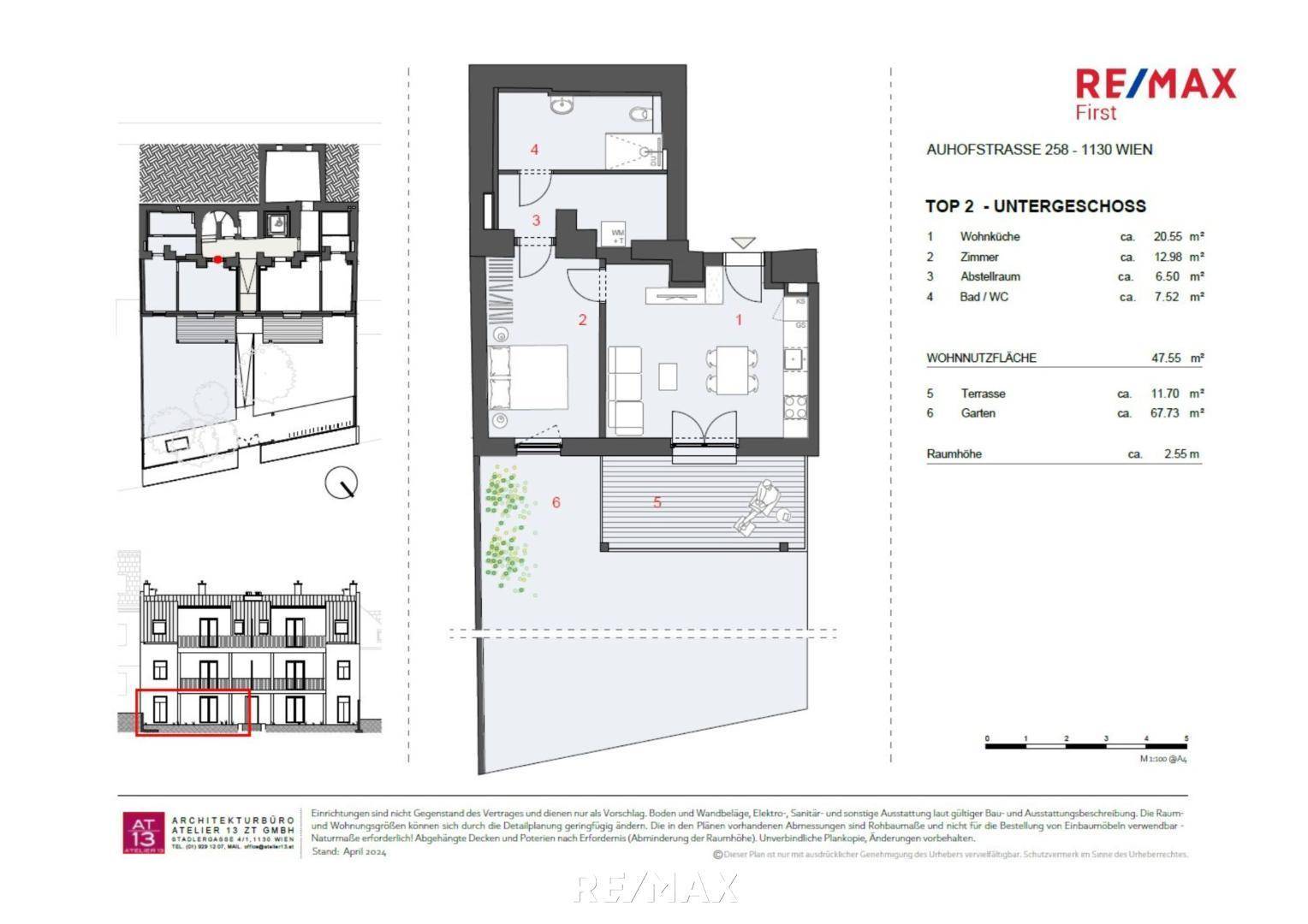 Villa Auhof_Übersichtsplan_TOP2