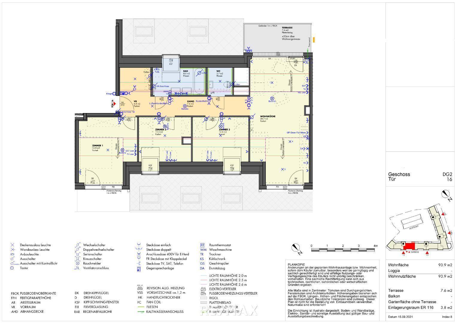 Wohnungsplan_ Stiege 1_Top 16_DG 2