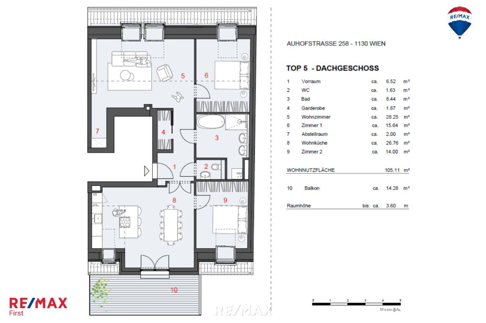 Villa Auhof_Wohnungsplan_TOP5