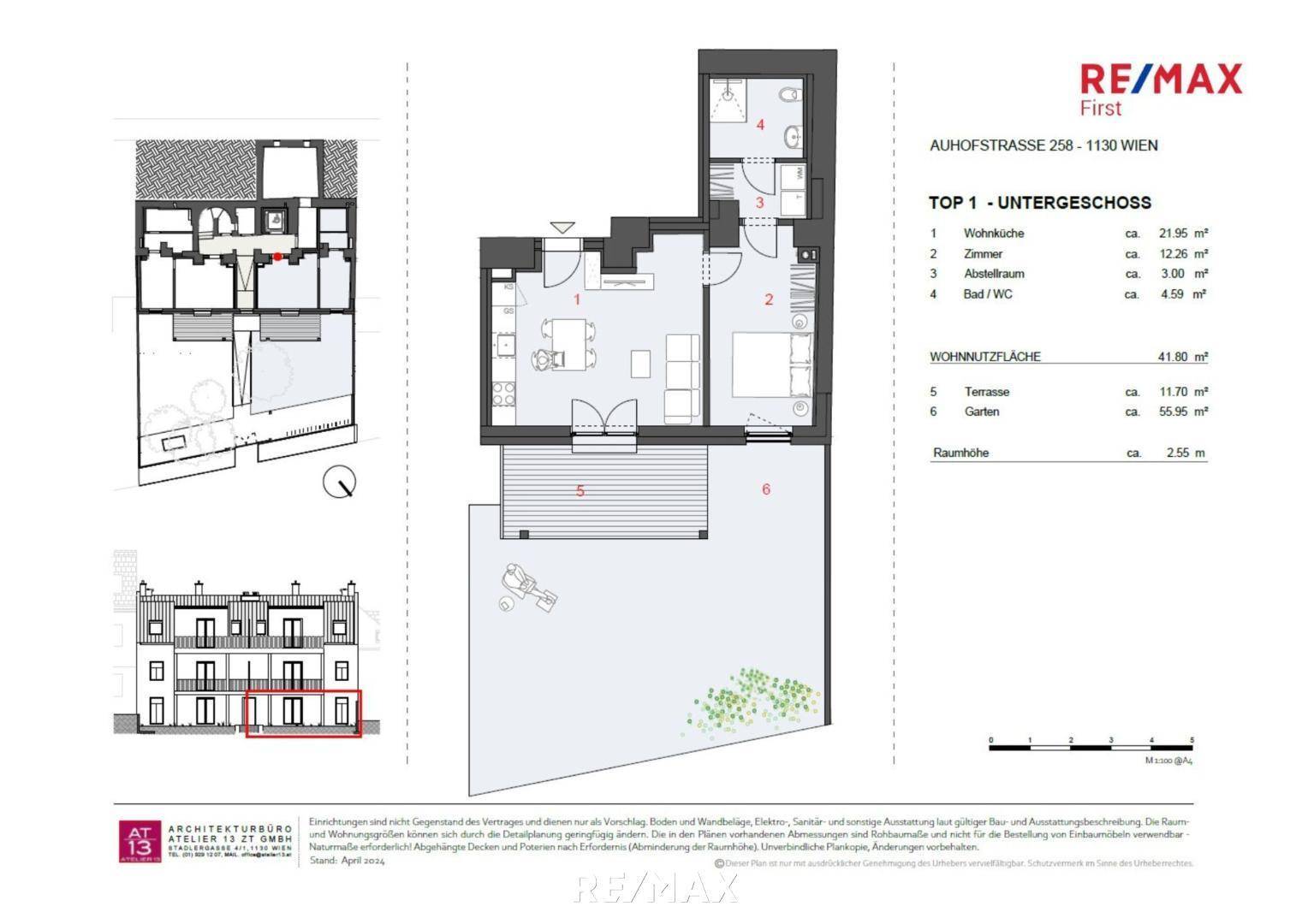 Villa Auhof_Übersichtsplan_TOP1