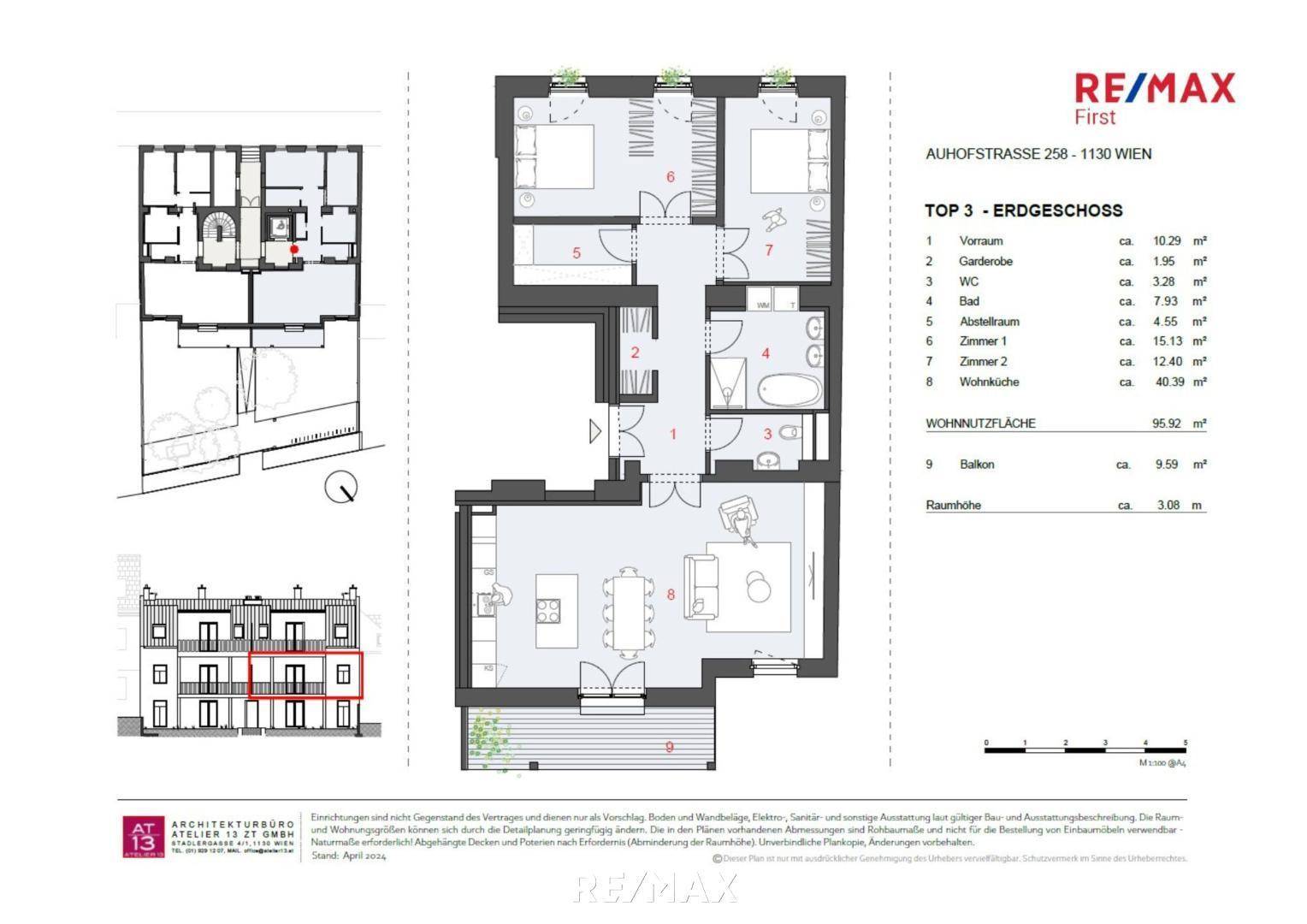 Villa Auhof_Übersichtsplan_TOP3