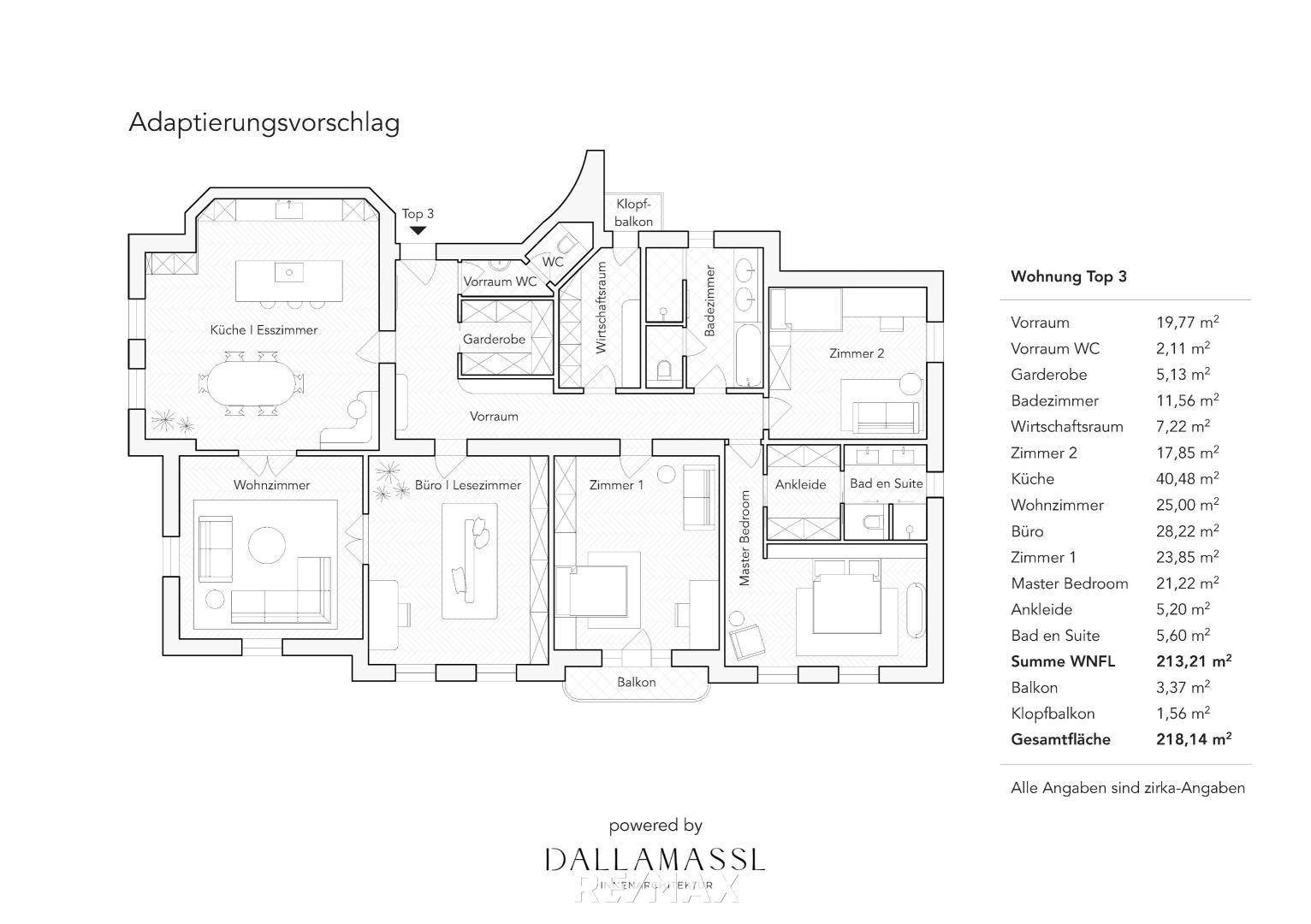 Wohnungsplan Adaptierungsvorschlag