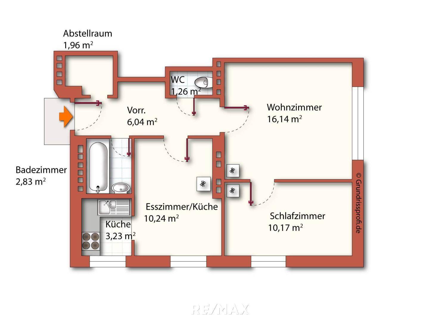 Grundriss unmöbliert
