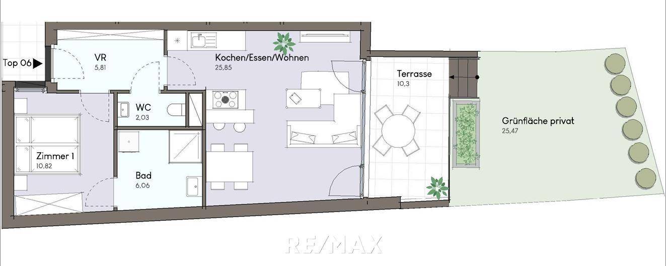Plan Top 6 Gartenwohnung