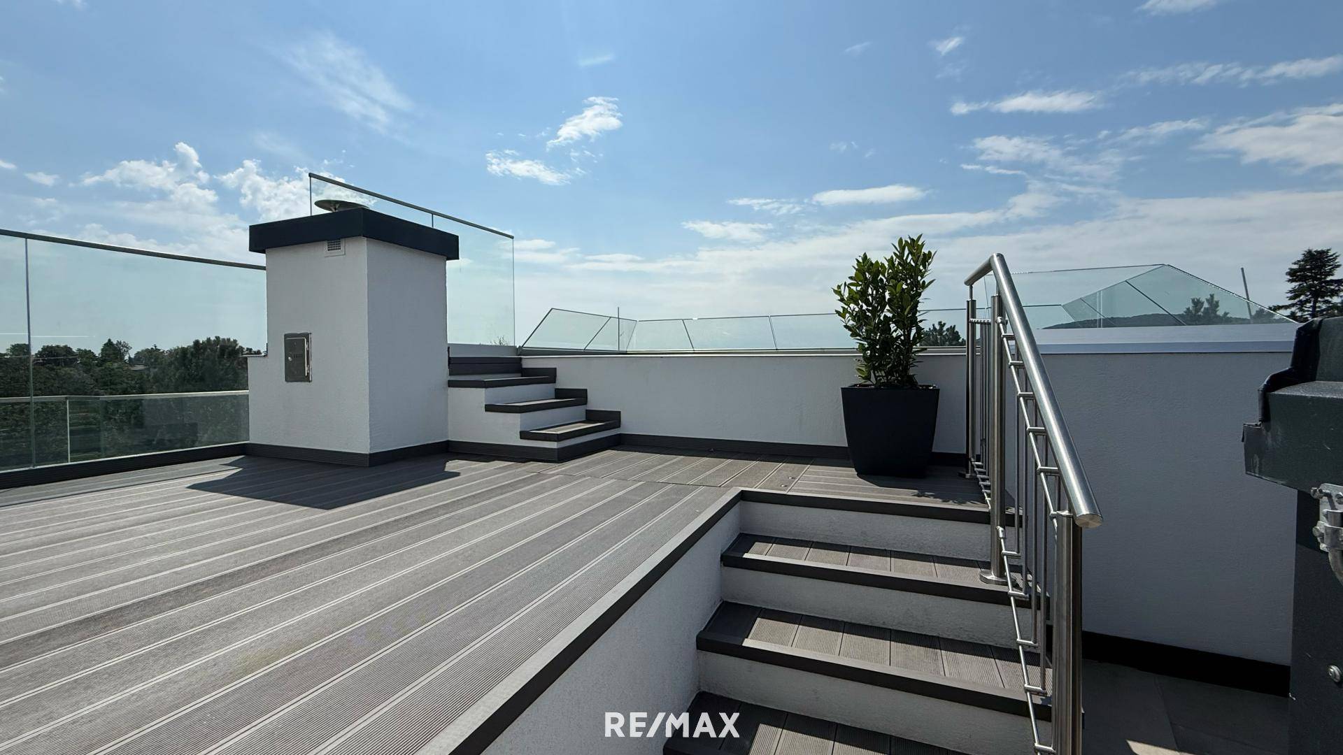 Terrasse Edelstahlbecken