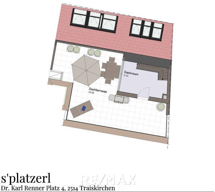 Grundriß Dachterrasse