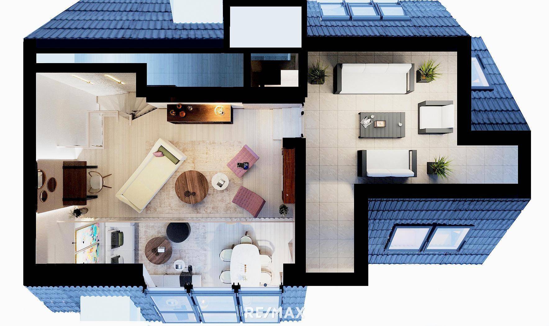 Plan Galerie und Dachterrasse